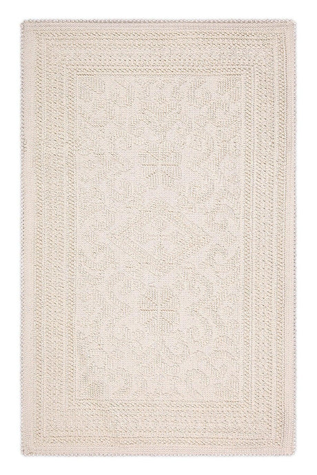 İnci Natural Cotton Rug 50x80 Cm Ecru - Swordslife