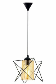 Schwarzer Einzelstern-Kronleuchter