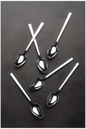 swordslife 6 Pieces Steel Teaspoon Set Stainless Steel