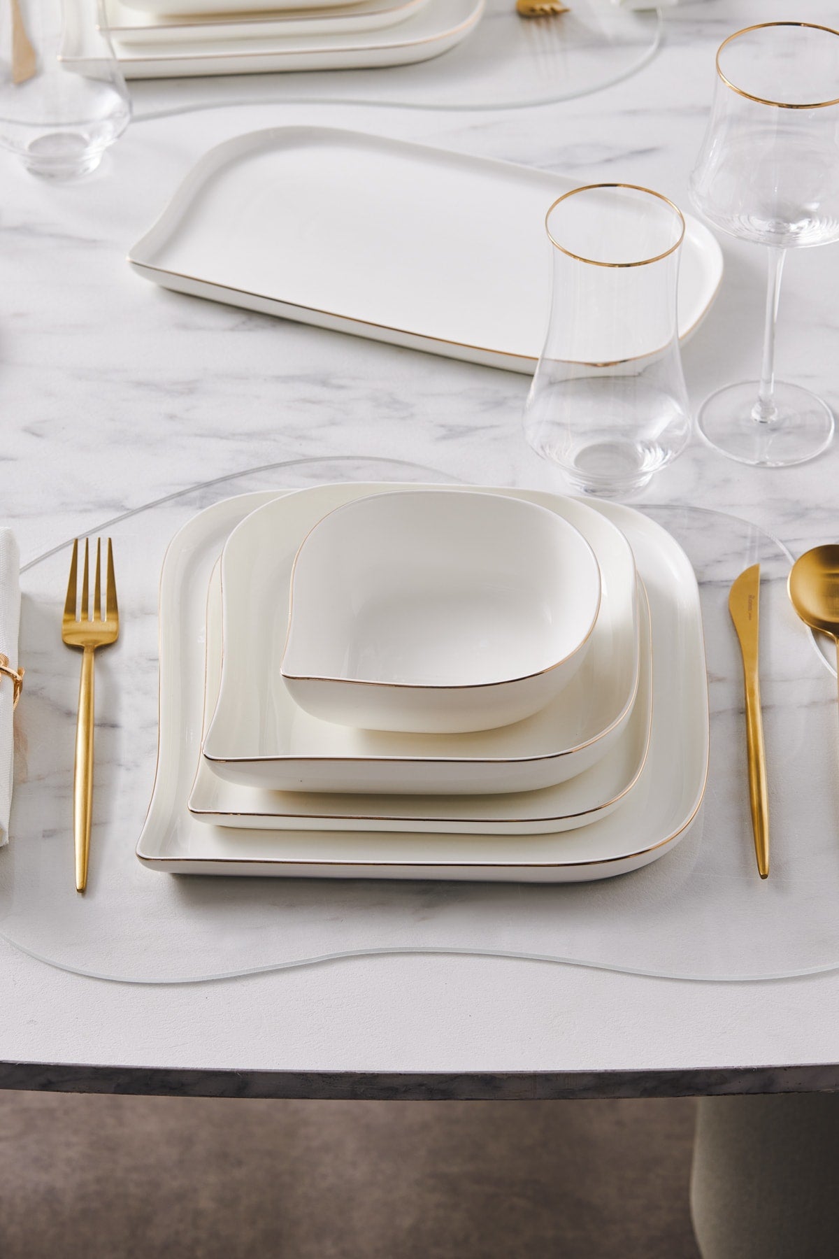 Streamline Slope 29 Piece Porcelain Dinner Set for 6 People