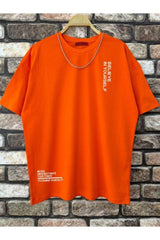 Мужская футболка оверсайз с принтом Orange Believe