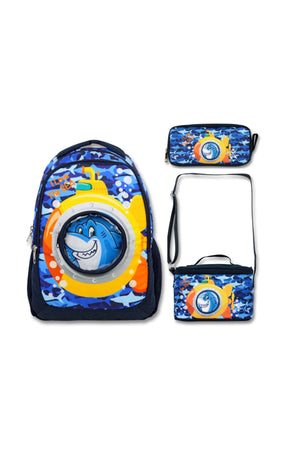 swordslife Licensed Submarine School Backpack -Nutrition And Pencil Bag Set
