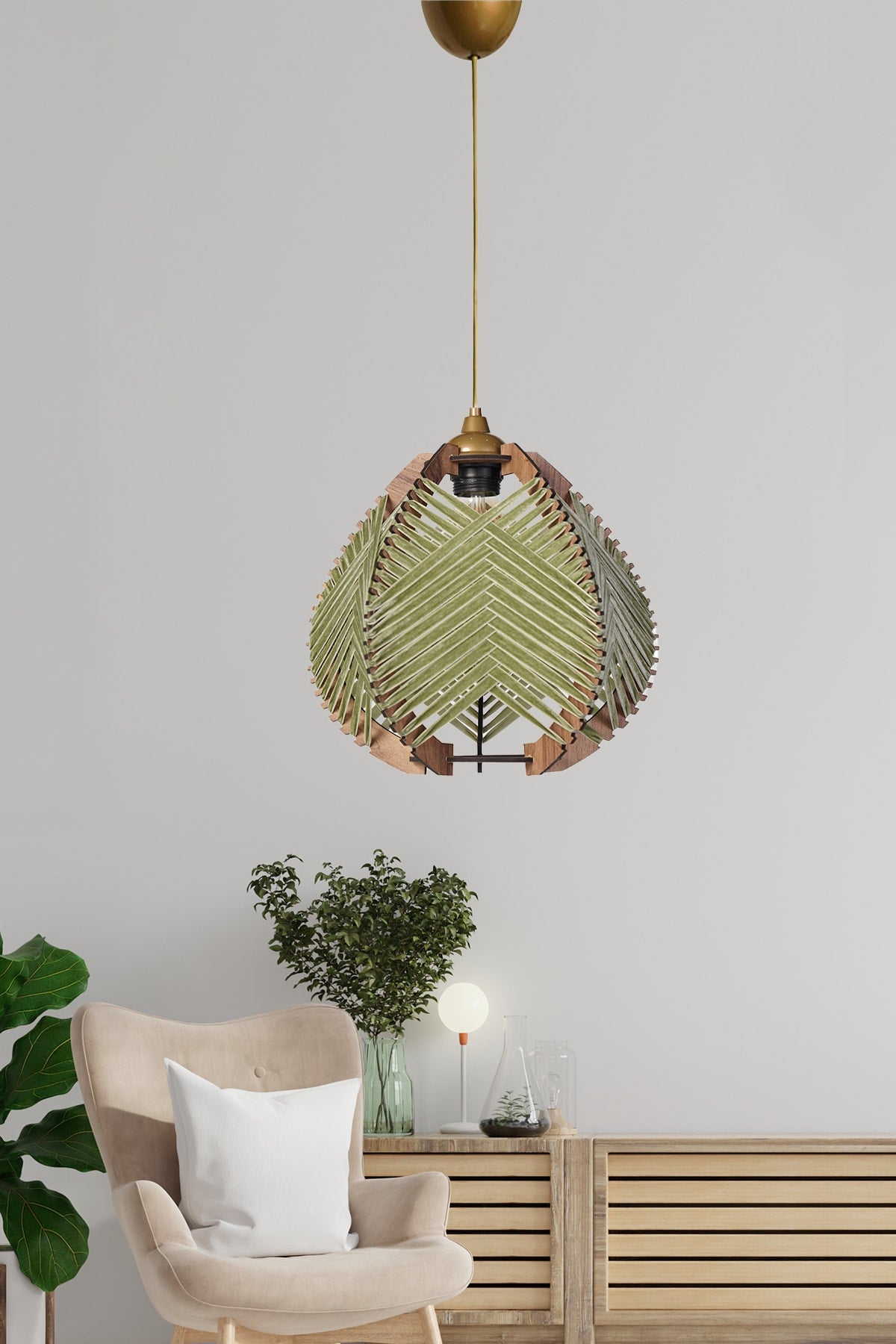 Lierre Pendant Lamp Chandelier Light Green