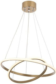 Gd Led Gold Chandelier 2002-2 Gd Gold Led Double Chandelier