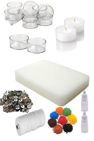 38 Pcs Candle Making Hobby Set 30 Pcs Candle Container 3 Pcs Paint 2 Pcs Essence 1 Kg Paraffin Wick Studs - Swordslife