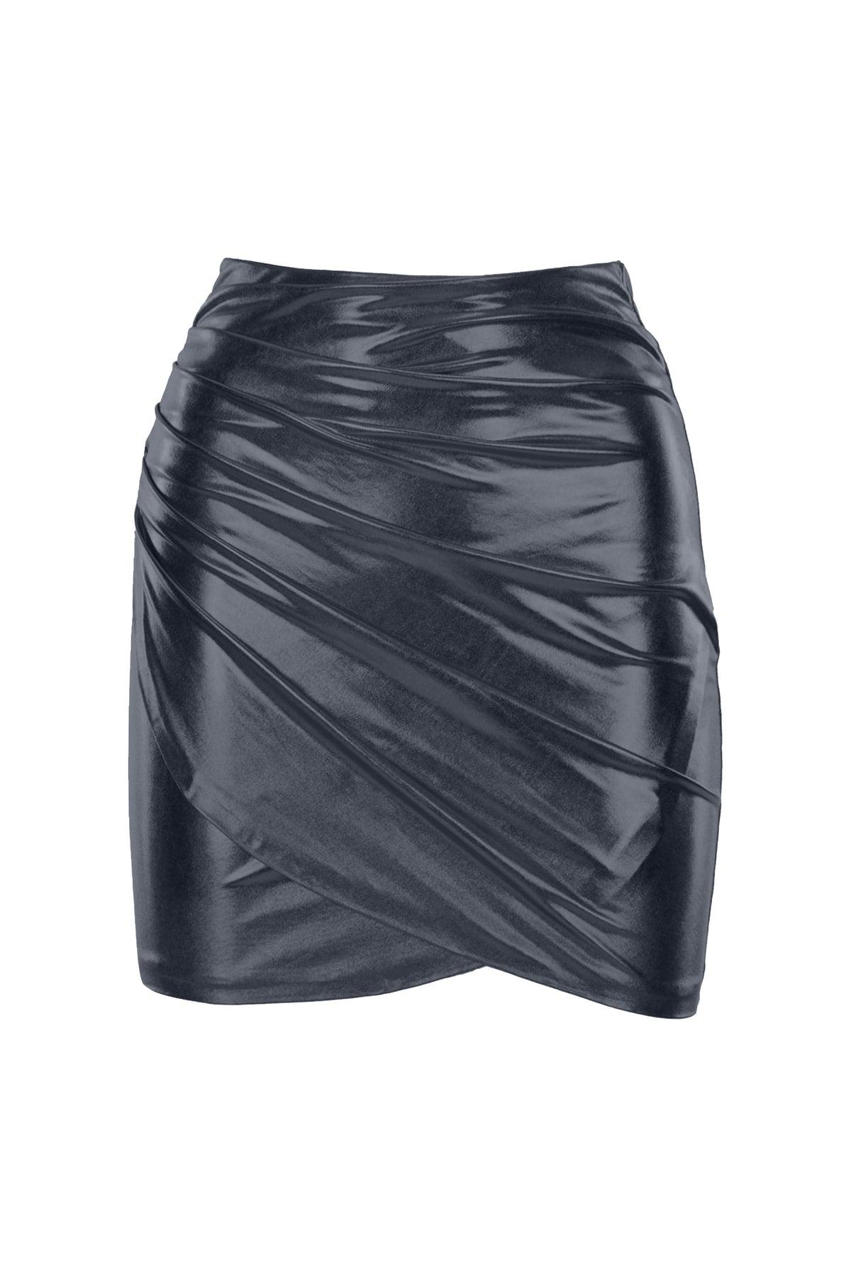 Shine Black Mini Skirt - Swordslife