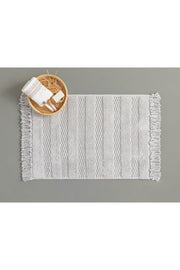 Ava Cotton Bath Mat 60x90 Cm Light Gray - Swordslife