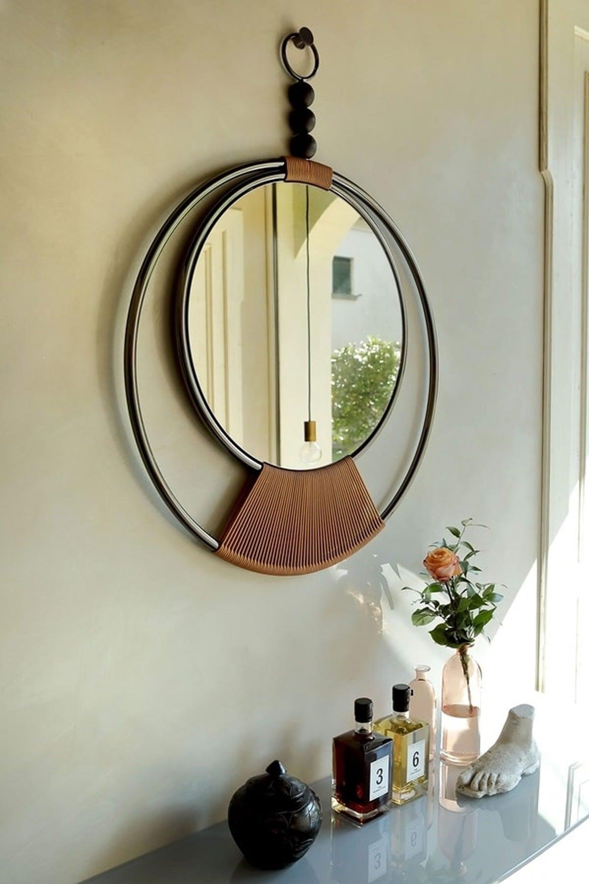 Princess Sayra Mirror, Decorative Wall Mirror, Black - Swordslife