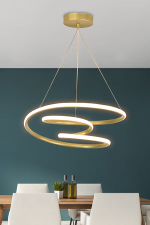 Moderne Pendelleuchte Galaxy Gold Case Tageslicht LED Kronleuchter