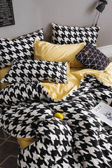 Elastic Bed Linen Duvet Cover Set Single Crowbar Yellow - Swordslife