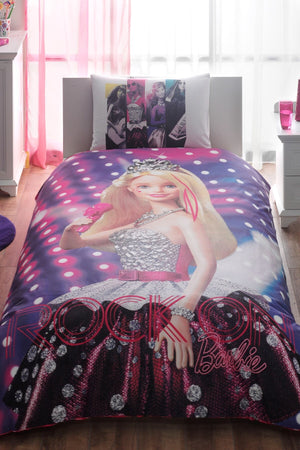 Single Duvet Cover Set Barbie Rock'N Royal