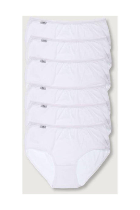 Women's White 6 Pack Lycra Bato Panties ELF568T0924CCM6 - Swordslife