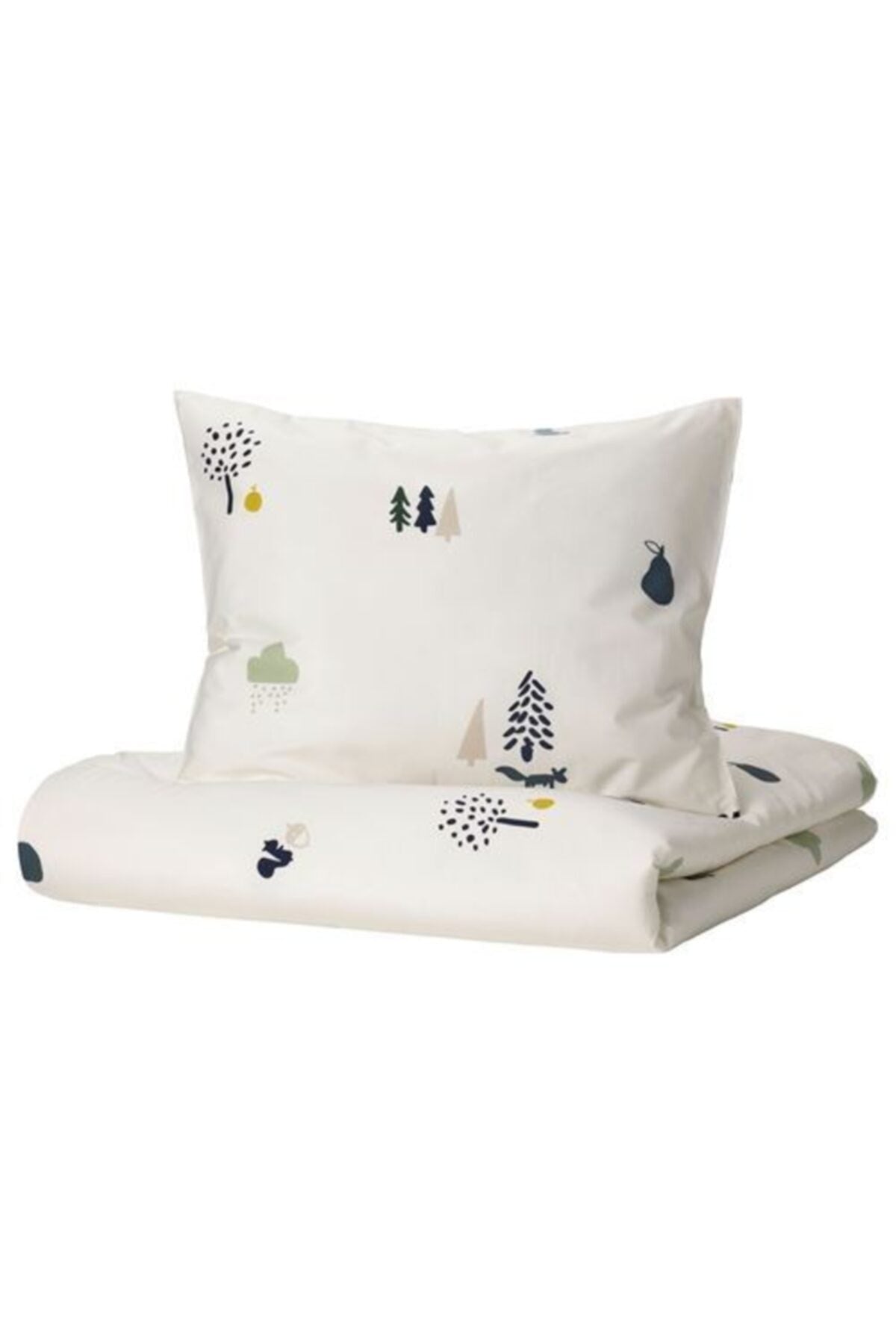 Single Child Duvet Cover Set Meridyendukkan White, Patterned-150X200/50X60 Cm-No Sheet