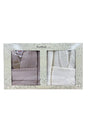 Elissa 6 Pieces 100% Cotton Bathrobe Set Beige-cream - Swordslife