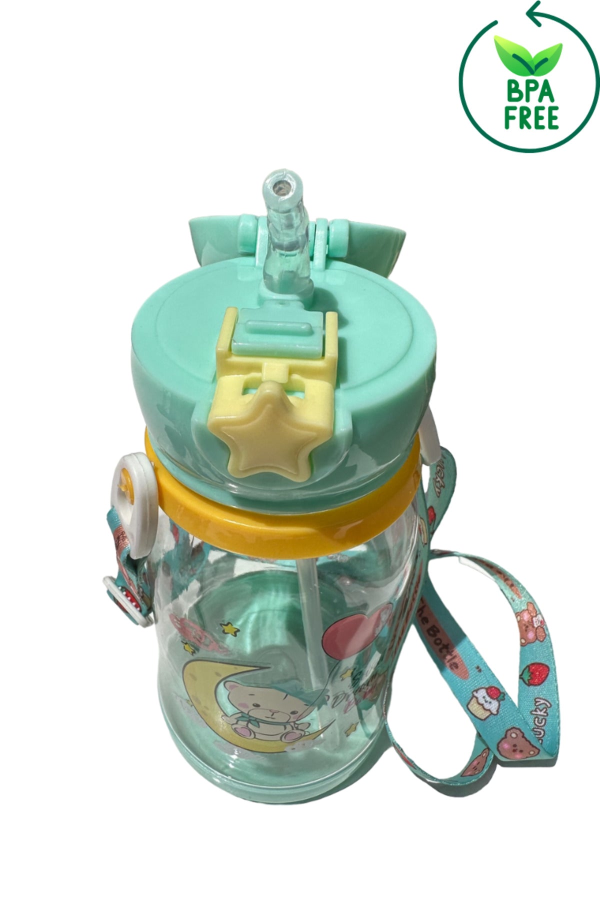 Kindertrinker, 500 ml, Hirsch, Kindertrinker, Wasserflasche, BPA-frei, Schultrinker, zum Mitnehmen, aufgehängt, auslaufsicher