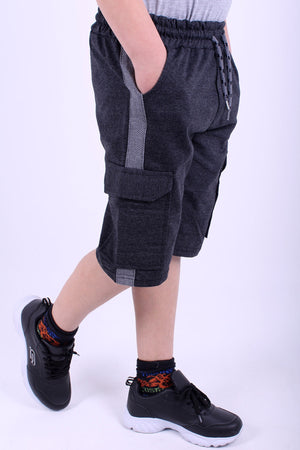 Boy'S Side Stripe Capri With Cargo Pocket