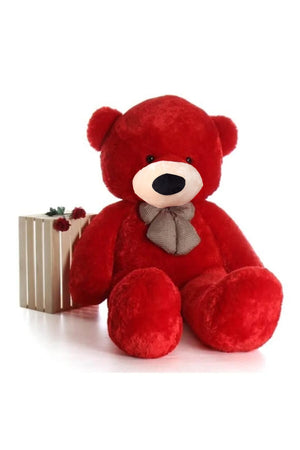 90 cm bunter Plüsch-Teddybär mit Fliege – 100 % lokal
