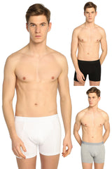 Men's Lycra Elastane Boxer Black + White + Gray Color 5-Pack Abani Classic