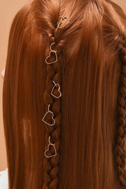 Gold Heart Hair Earring Clasp Set - Swordslife