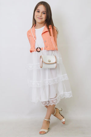 Girl Summer Skirt And Bag Dress Set (2026 New Season 117)