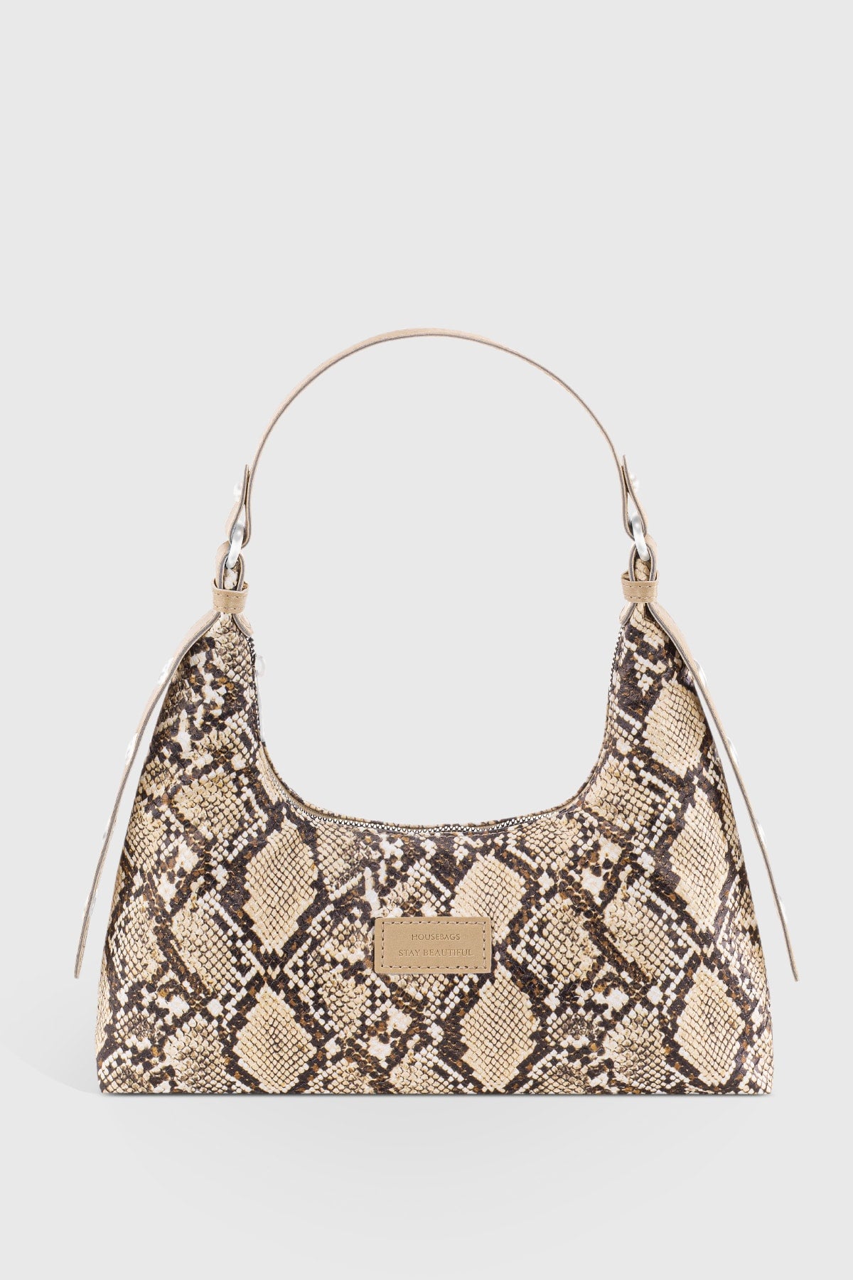Women'S Snakeskin Patterned Baguette Bag 205