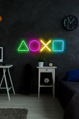 - Play Station - Led Decorative Wall Lighting Neon Graffiti Magic Led Messages -neongraph - Swordslife