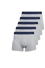 Blackbear Men's Boxer Lycra Ultra Comfortable 5-Pack Gray
