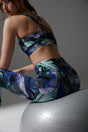 Women's Purple Nadi Leggins All Over Monstrea Garden Sports Leggings - Swordslife