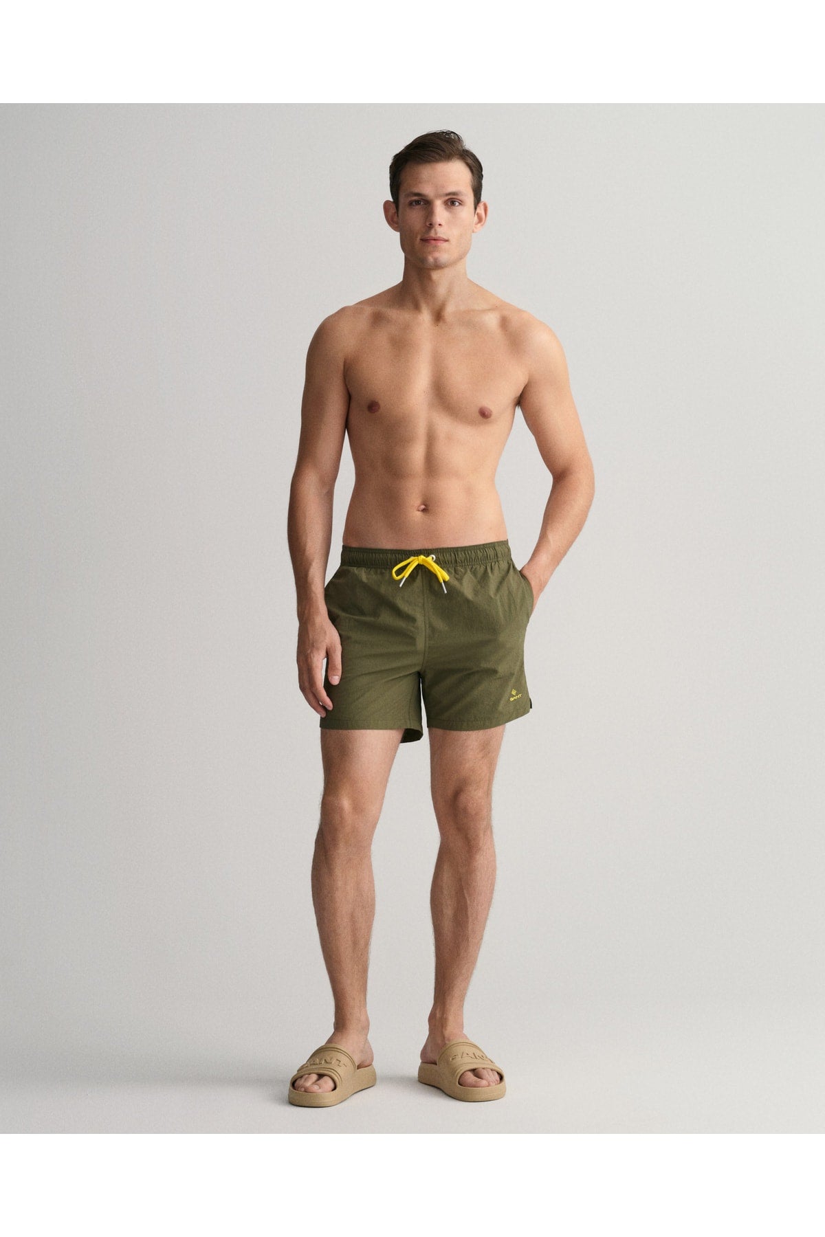 Men'S Green Classic Fit Swimsuit