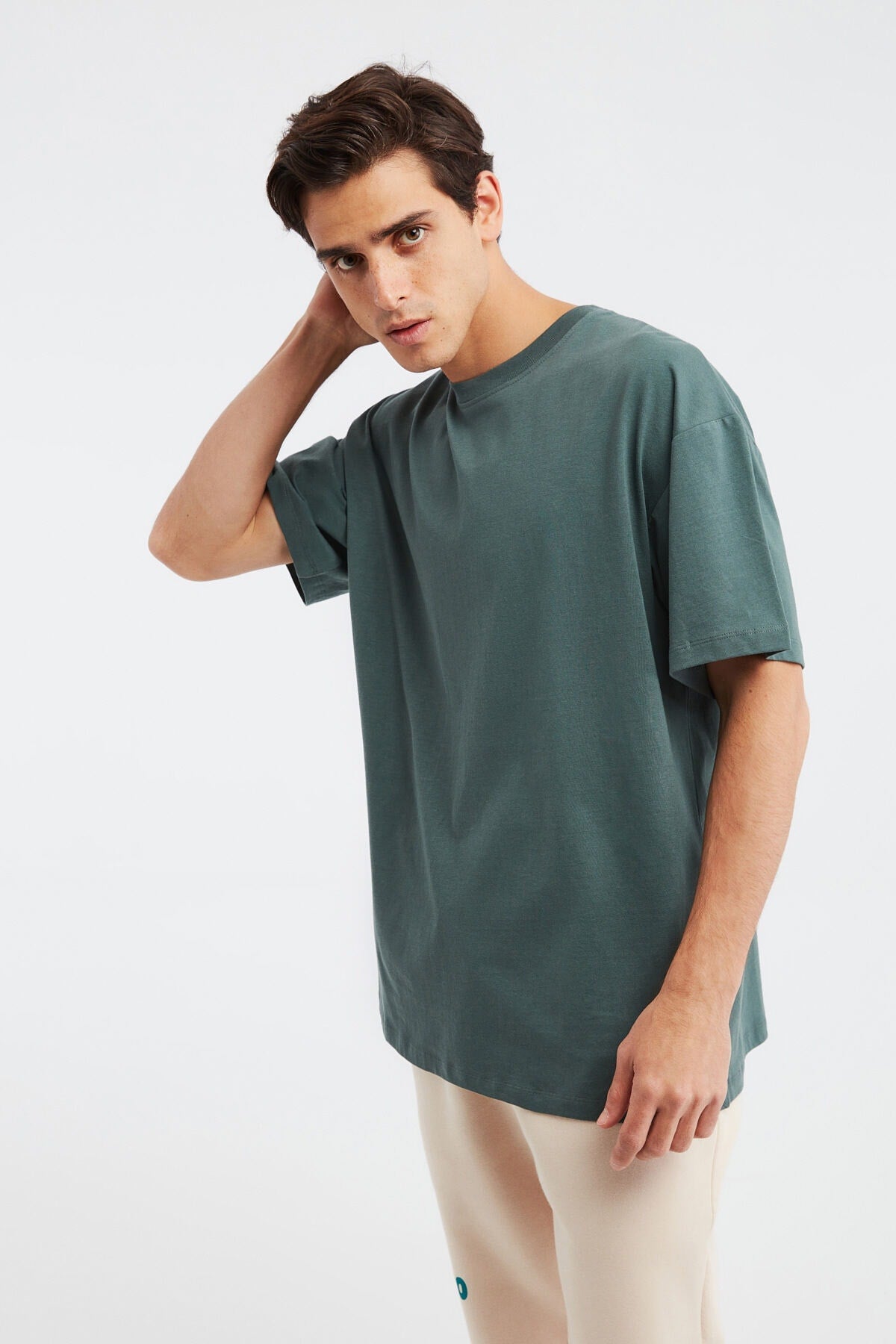 Jett Oversize Dark Green T-Shirt