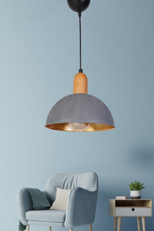 Demicercle Pendant Chandelier Anthracite