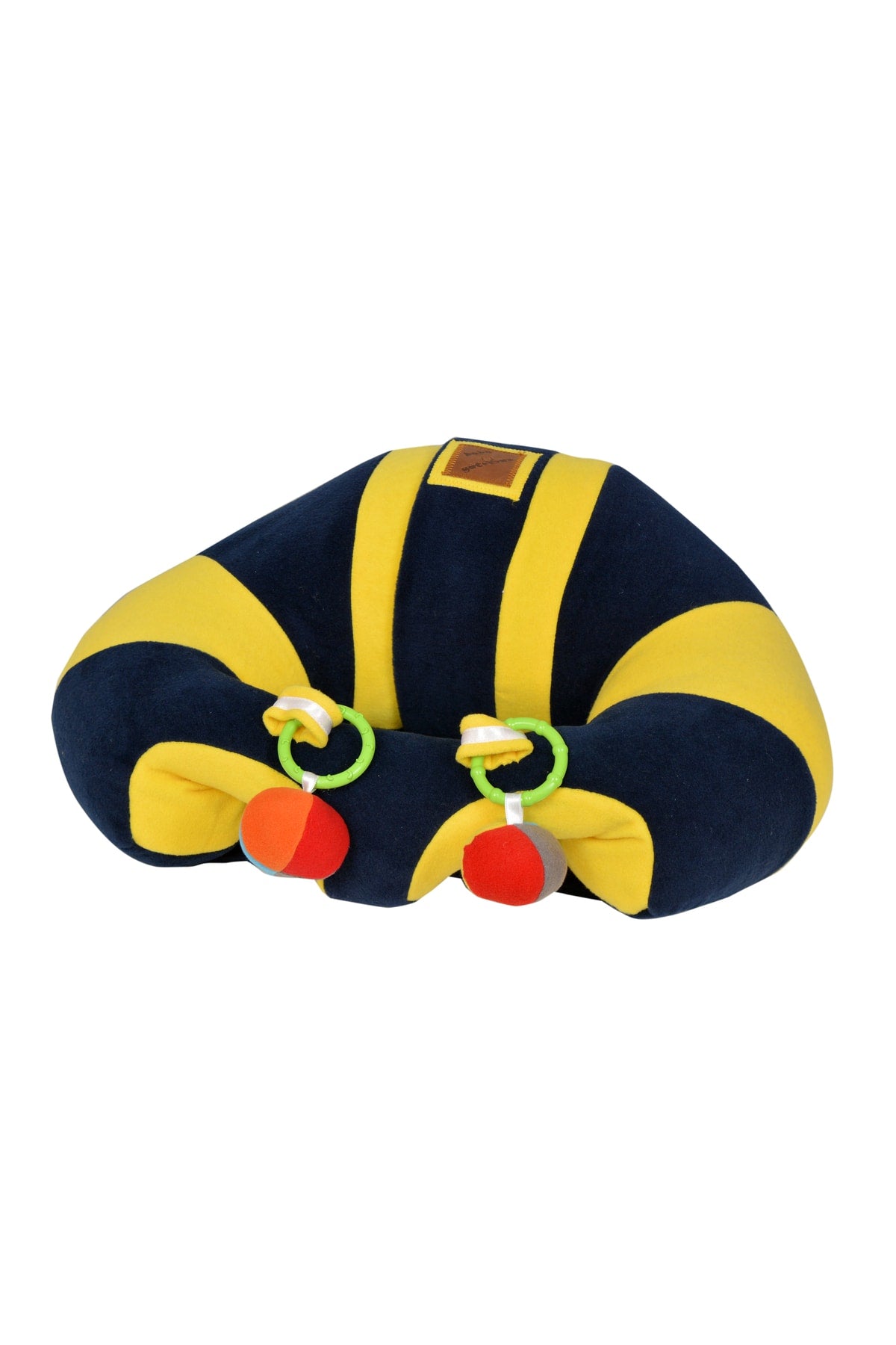 Rattle Navy Blue Yellow Baby Sitting Support Cushion Baby Seat