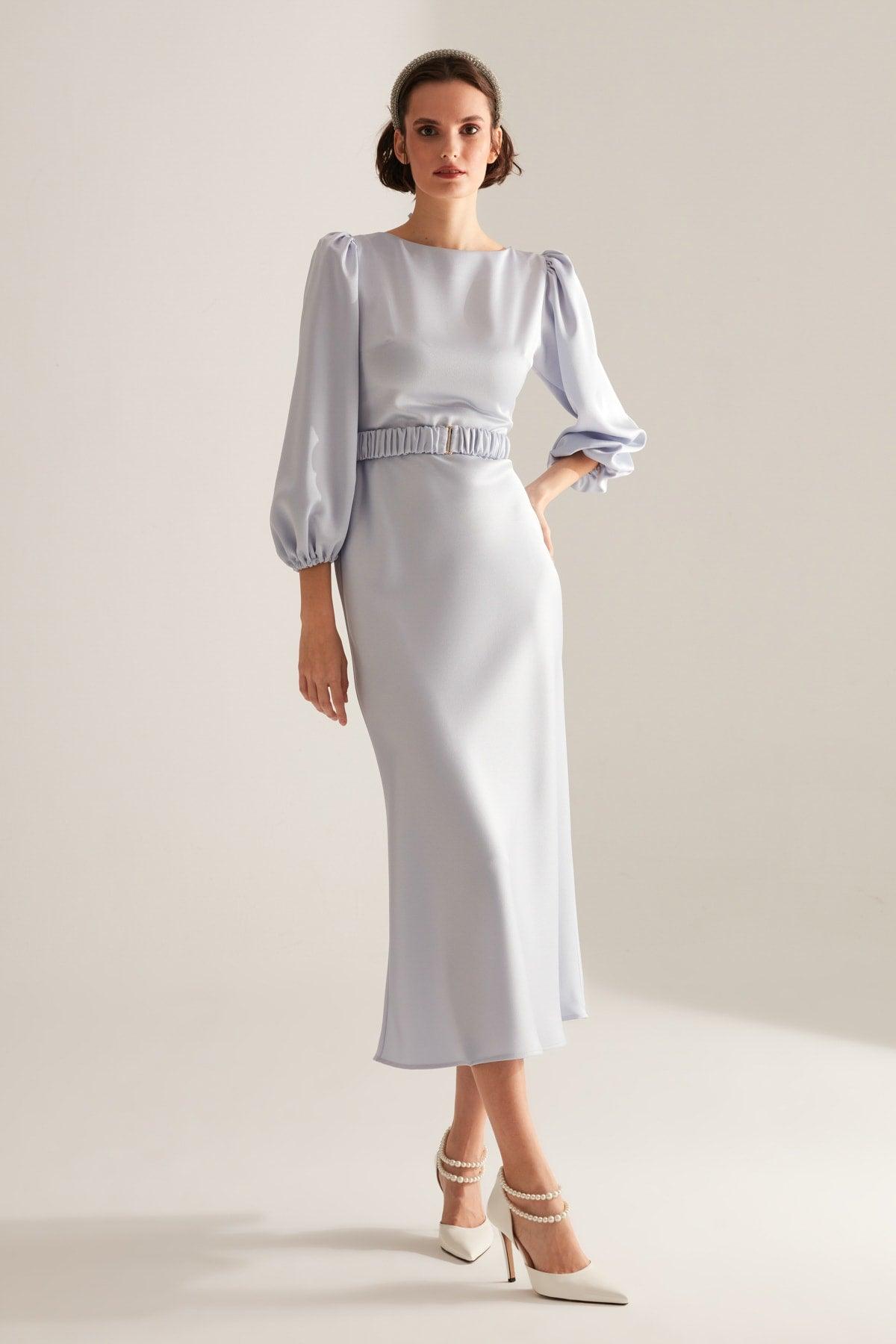 Heleny Special Design Light Blue Engagement Dress - Swordslife