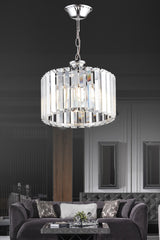 Luxury Crystal Chrome Stone 25cm Chandelier