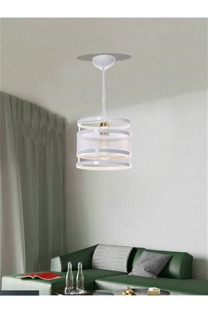 Single White Ring Gold Chandelier-Single Modern Pendant Chandelier-Single Chandelier Models-Single Pendant Chandelier