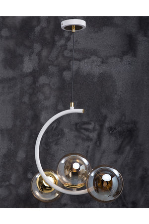 Sesa White 3 Honey Lamp Chandelier