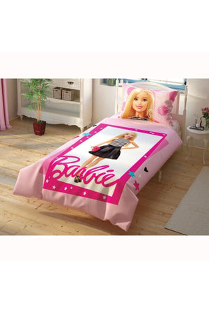 Pink Barbie Check Revive Single Duvet Cover Set