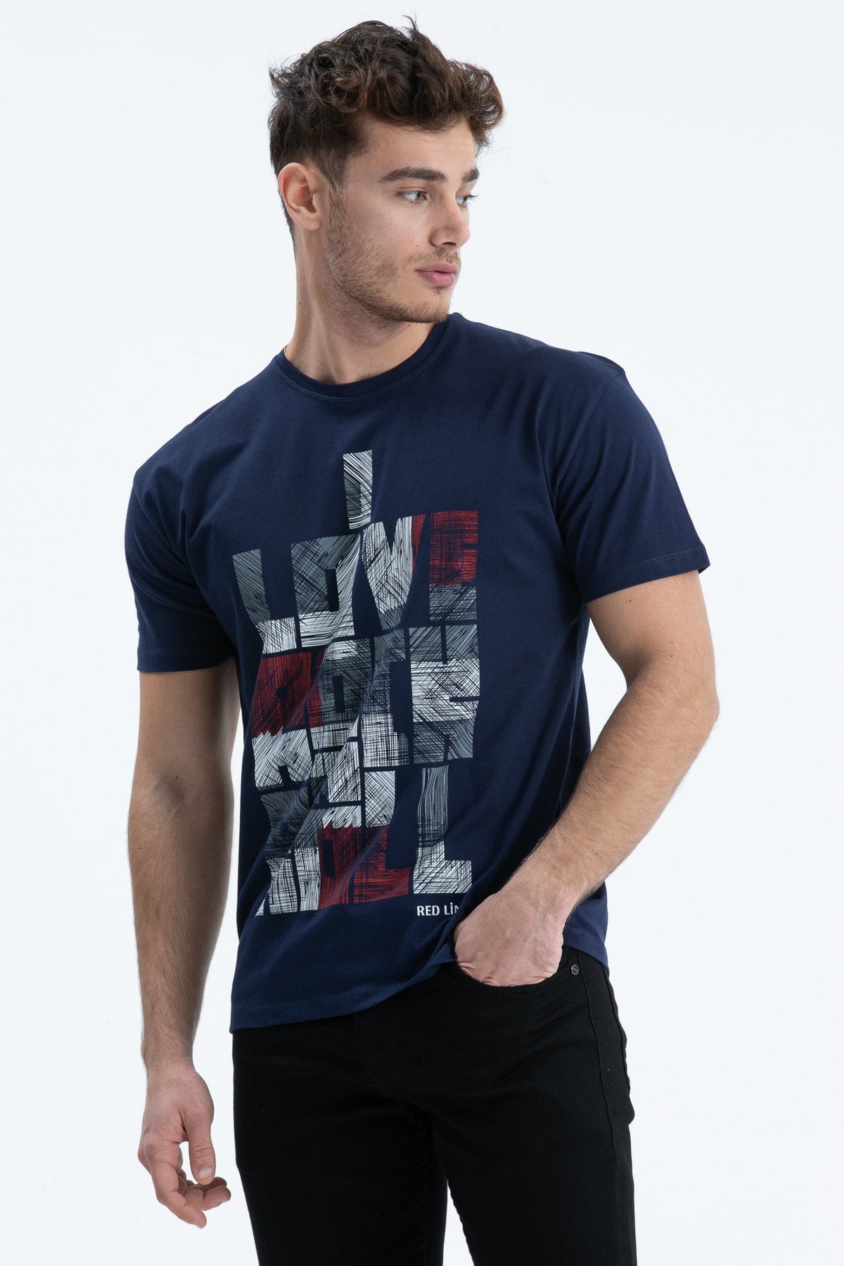 Men's T-Shirt Regular Fit S-4095 Navy