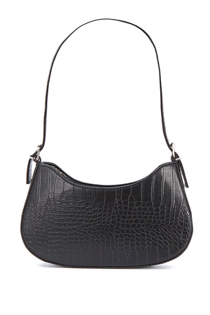 Original Women's Column Strap Comfort Model Baguette Single Eyed Zipper Mini Hand Arm and Shoulder Bag