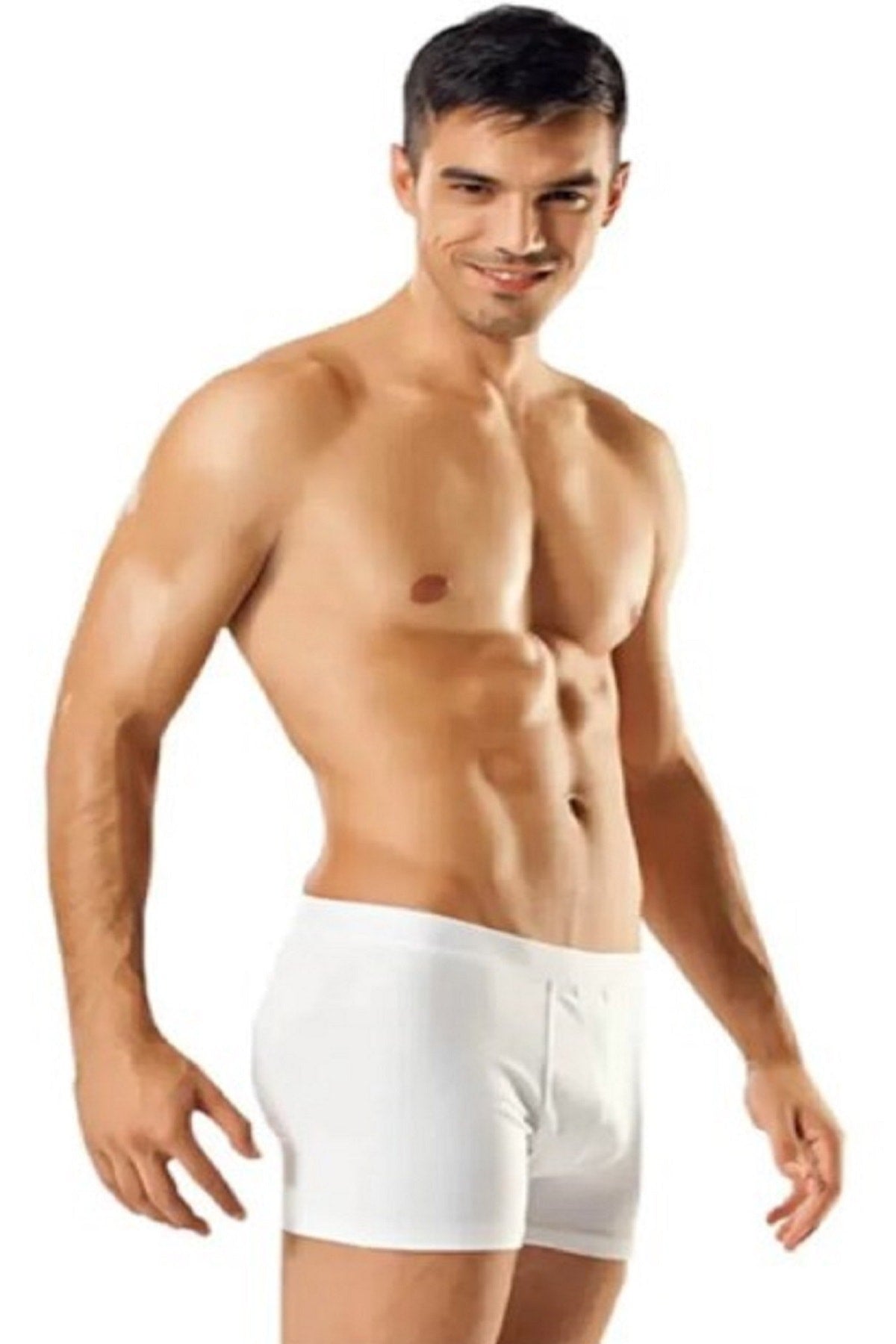 Men's Lycra Elastane Boxer White Color 5-Pack Abani Classic