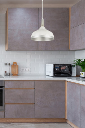 Marco Special Design Modern Decorative Cafe Kitchen Living Room White Interior Silver Pendant Lamp Single Chandelier