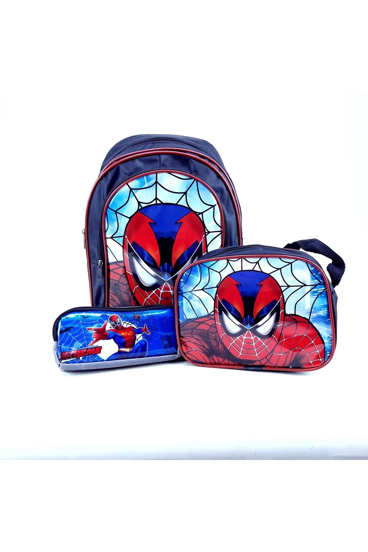 Boys' Picture Primary School Kindergarten School Bag Spiderman Set of 3