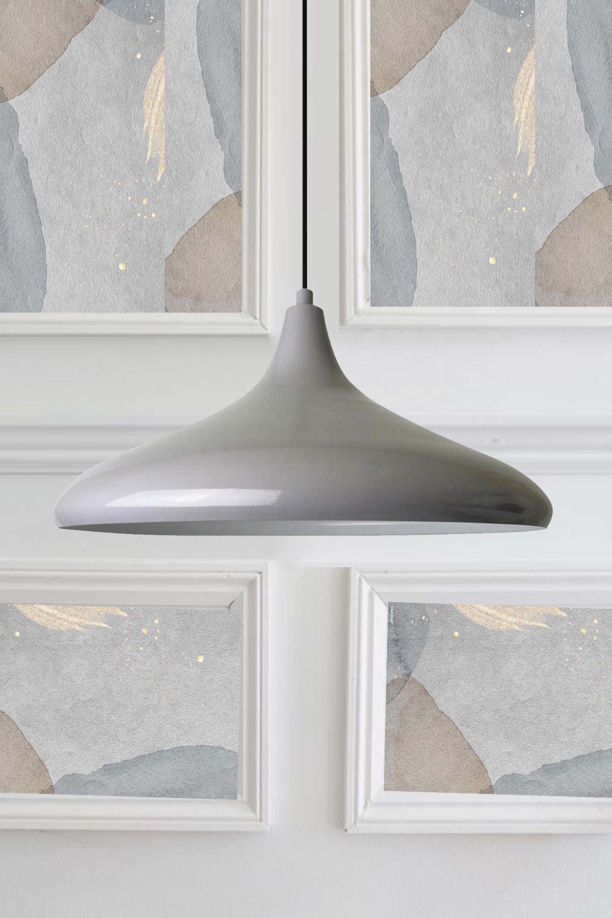 Champion Gray Metal Chandelier Single Pendant Lamp Living Room Kitchen Hall Hairdresser Cafe Boutique Lamp Lighting