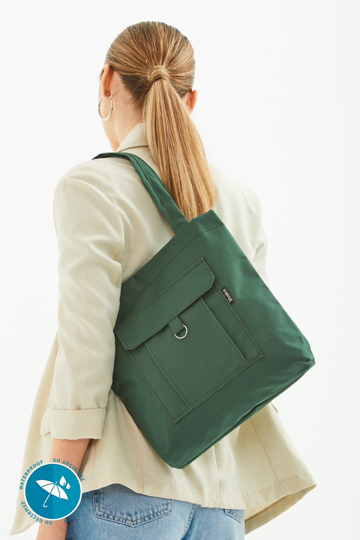 Petrolgreen U7 2-Compartment Large Volume Waterproof Fabric Women'S Sports Daily Arm And Shoulder Bag B:35