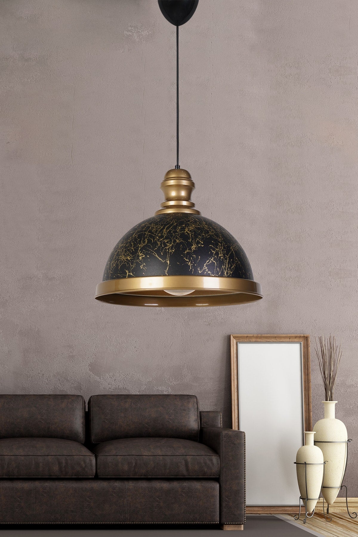 Jumeaux Pendant Lamp Chandelier Black Gold