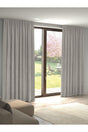 Velvet Textured Ecru Island Backdrop Curtain Extraforward Pleated - Swordslife