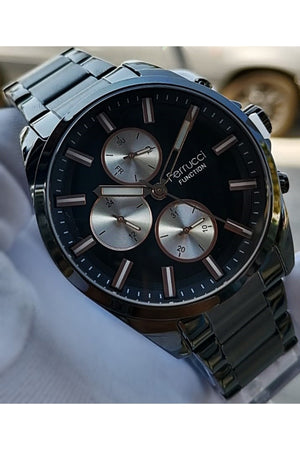 Silver Men'S Wristwatch 3 Atm Waterproof Functions Active Stainless Steel