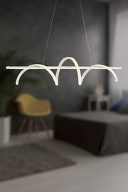 Pane Cream Modern Led Chandelier White Light Living Room Kitchen Room Hall Led Chandelier Dining Table Led Chandelier