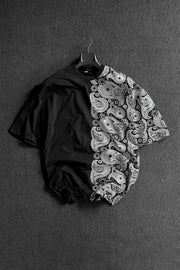 Men'S Half Mussel Pattern Printed Oversize Tshirt