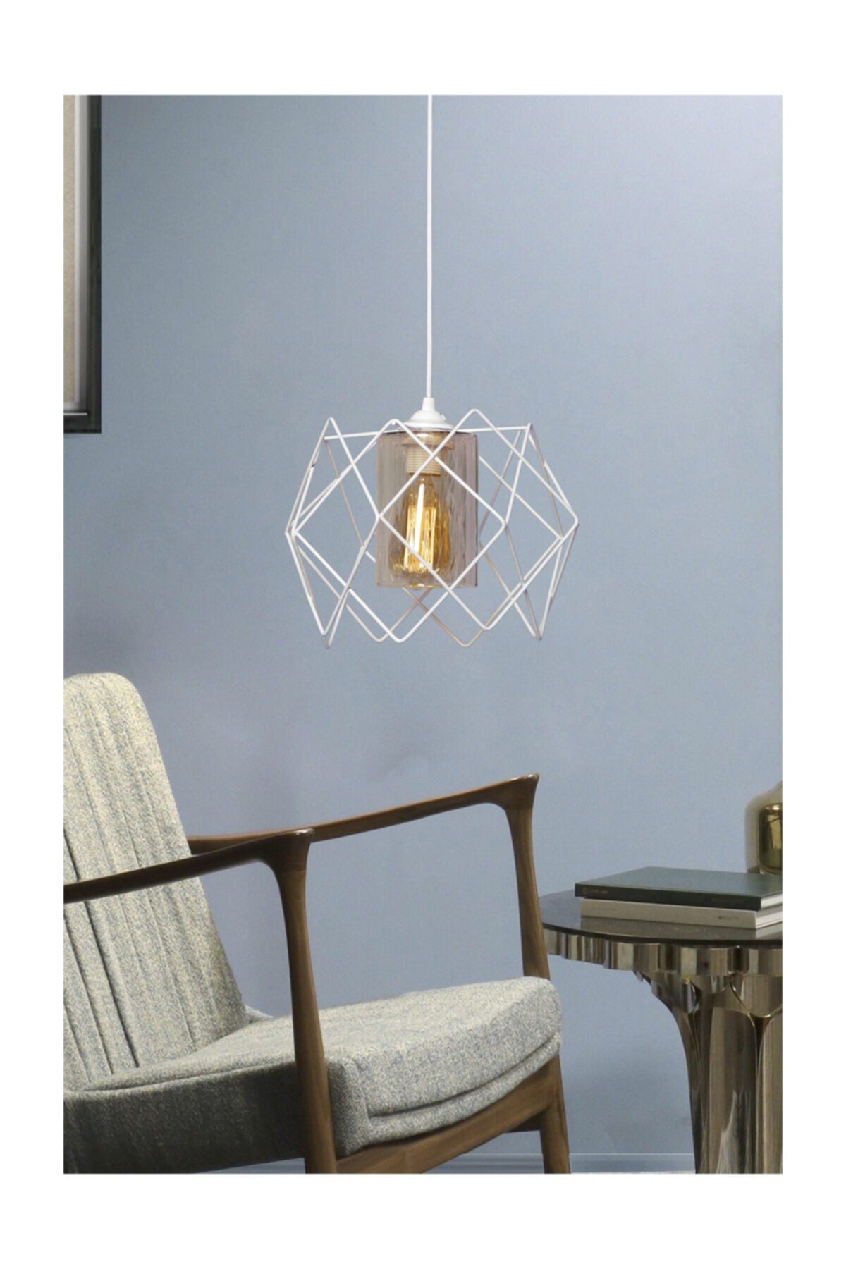 White Rustic Chandelier Honey Colored Interior, White Metal Rustic Chandelier